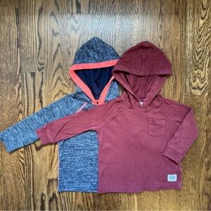 Oshkosh and C&J set of hooded long-sleeves 18 mo